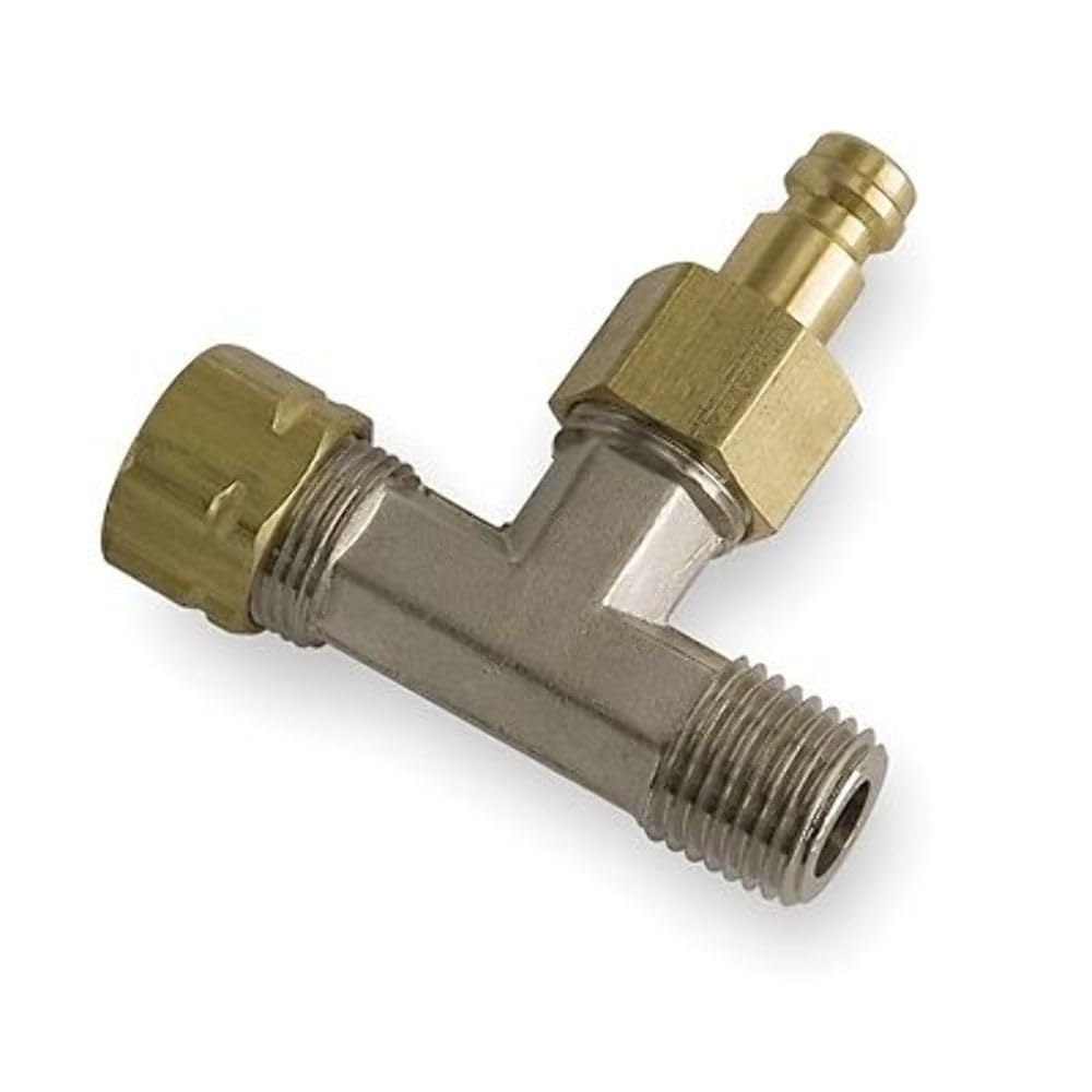 Teleflex BLEEDER TEE VERTICAL HF5521 - High Quality Brass Plumbing Fitting for Hydraulic Systems | Perfect for Automotive Brake Lines and Industrial Fluid Control Applications
