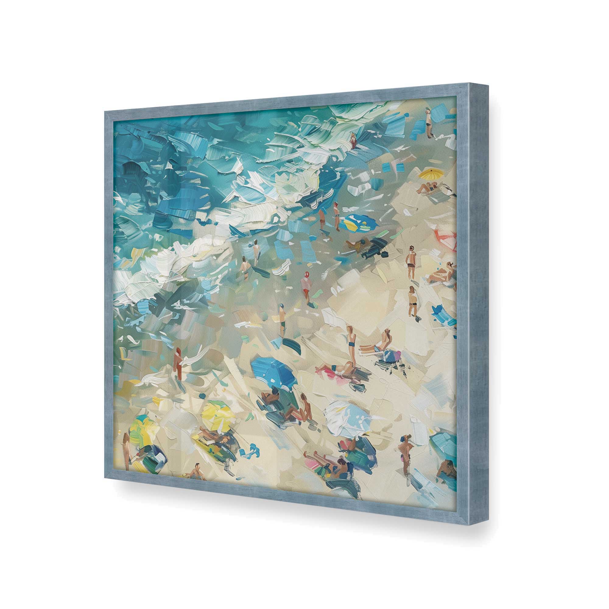 Coastal Harmony Square Print Wall Art - Beach Themed Decor for Living Room, Bedroom & Office - Perfect for Coastal, Nautical & Boho Home Decor Styles
