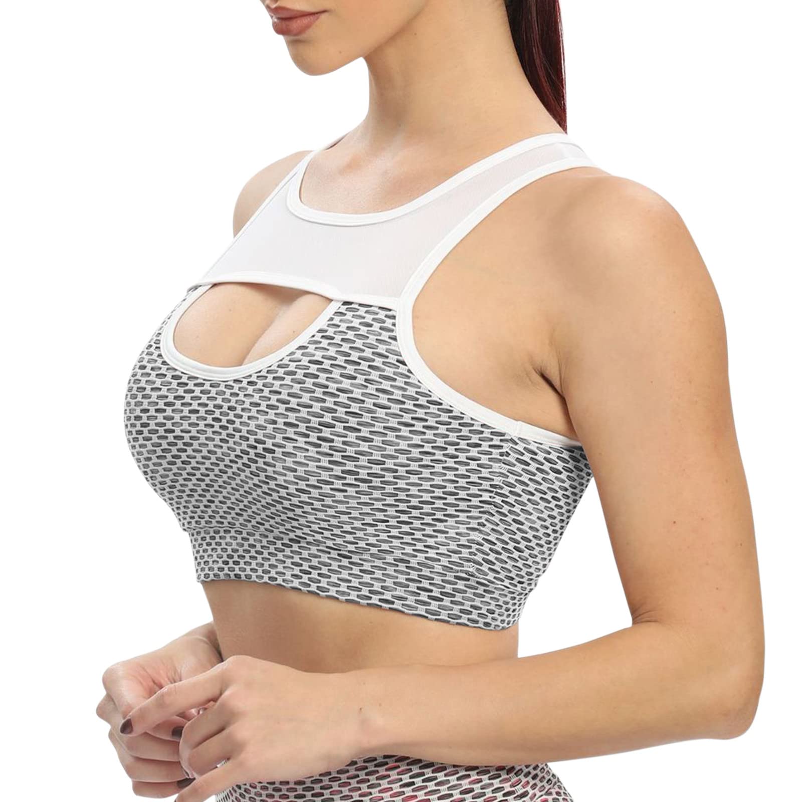 Shockproof Women's Running Vest - Quick Dry Fitness Yoga Top with Breathable Fabric for Workout, Gym & Outdoor Activities | Medium Size Colorful Exercise Bra