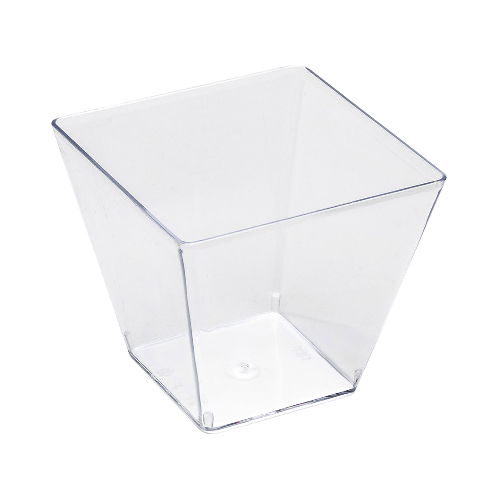 4 oz Square Clear Plastic Small Kova Cups - 2.25