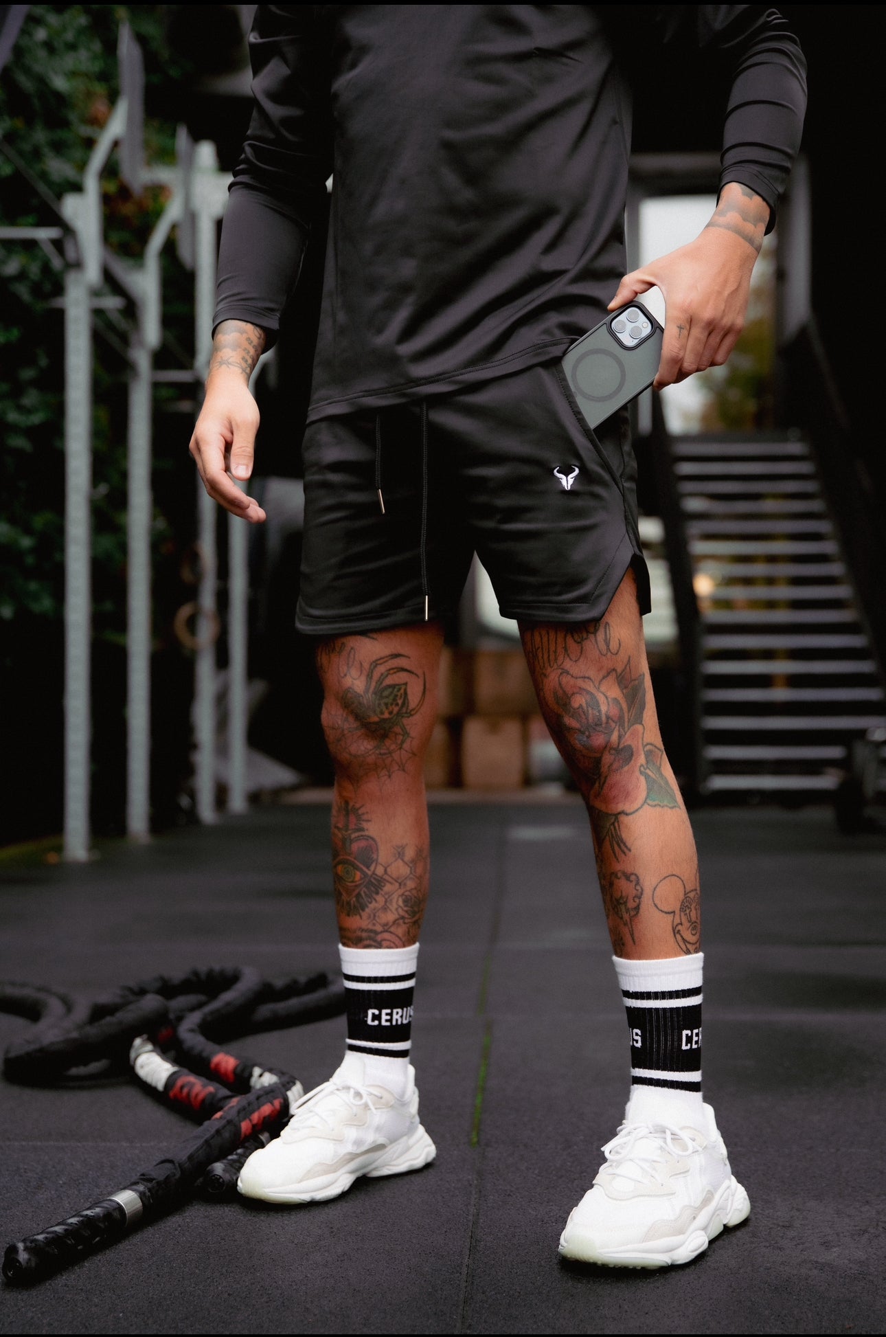 Cerus Black Proctor Linerless Running Shorts - Lightweight Breathable Workout Shorts for Men, Gym, Jogging & Outdoor Sports