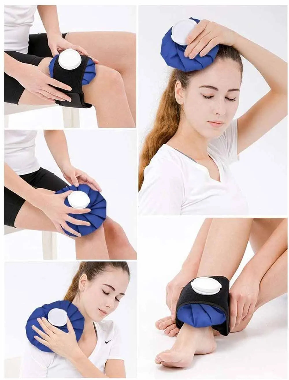 Reusable Ice Pack for Pain Relief - Hot & Cold Therapy Gel Wrap for Knee, Ankle, Shoulder, Neck, Calf - Sprain Recovery & Muscle Pain Relief - Perfect for Sports Injuries, Post-Workout Recovery & Arthritis Pain