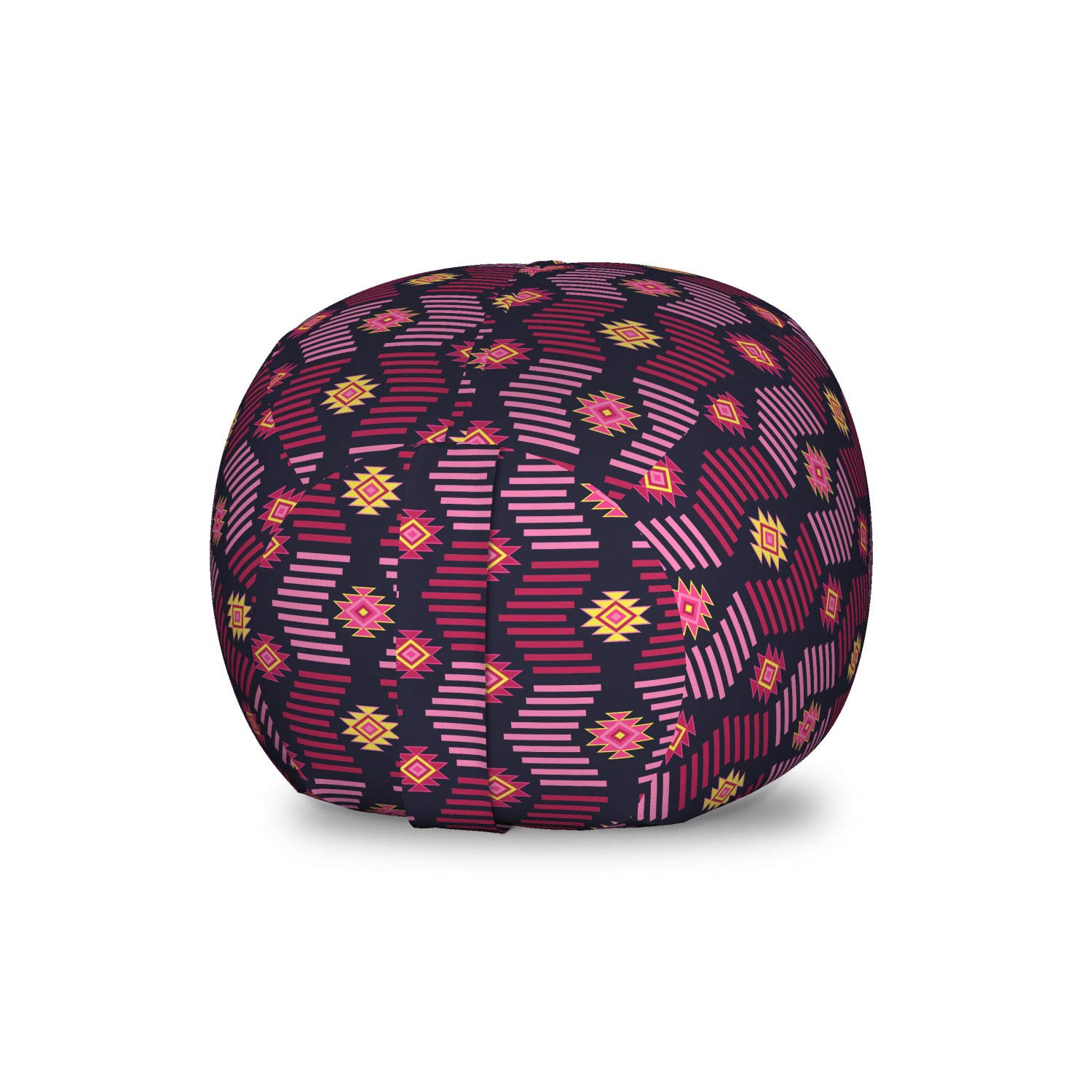Ambesonne Ethnic Toy Storage Bag Chair - Traditional Mexican Culture Art Print, Folklore Pattern, Washable Stuffed Animal Organizer (Small, Multicolor) - Perfect for Kids' Room, Nursery, Playroom & Home Decor