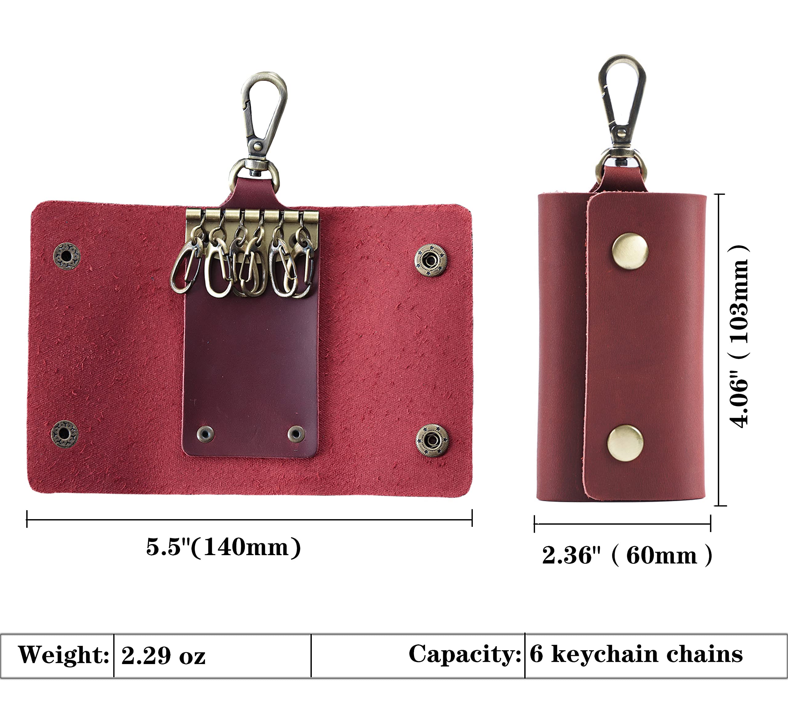 Genuine Leather Key Holder for Men - Waist Hanging Key Protector Case - Durable & Stylish Men's Gift - Perfect for Outdoor Activities, Travel & Daily Use