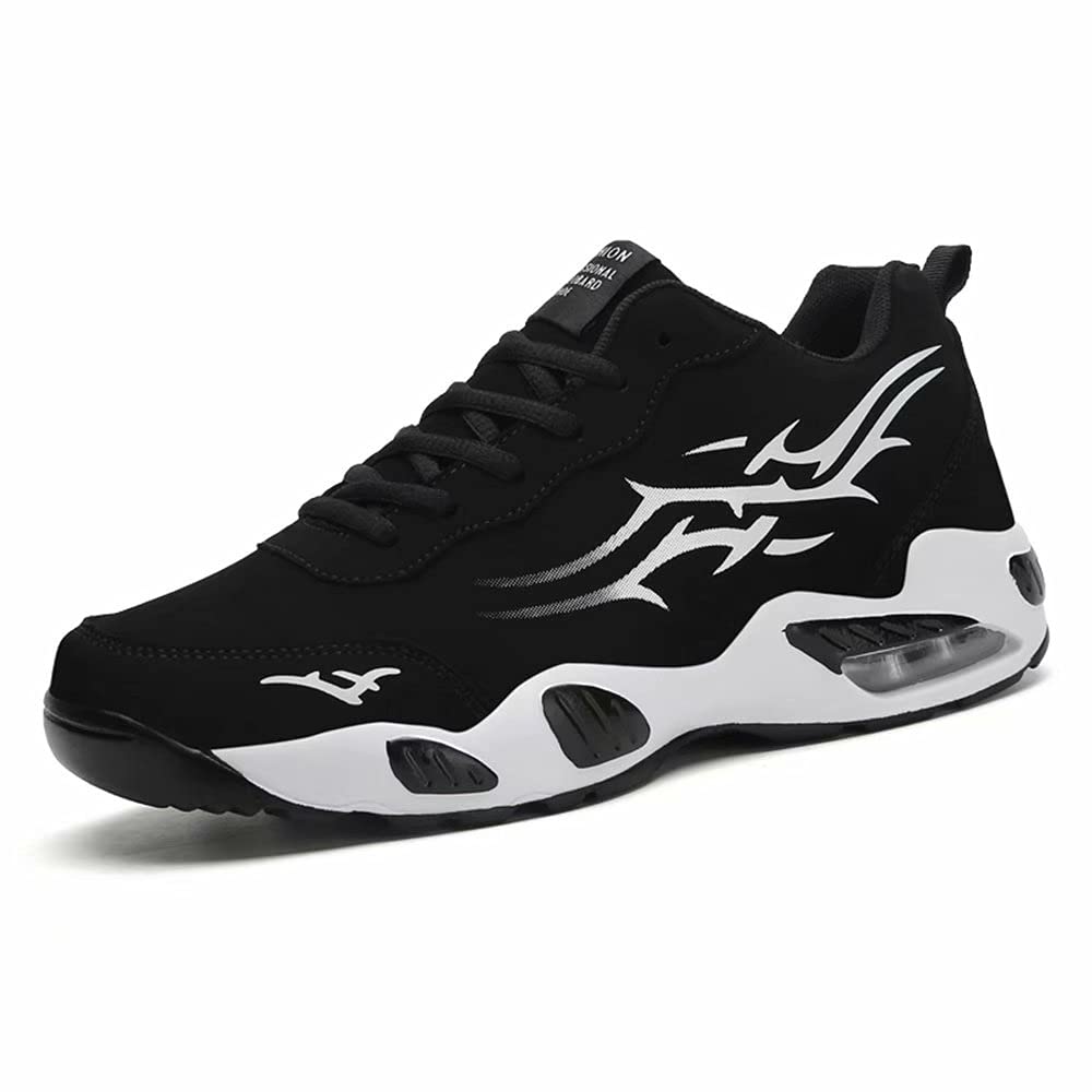 **Jackcuz Women's Lace-Up Leather Walking Shoes - Lightweight Printed Air Cushion Sneakers for Women - Comfortable Casual Fashion Shoes for Walking, Travel & Everyday Wear**