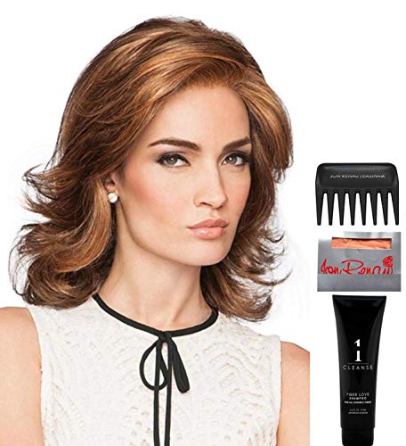 Gabor Socialite Wig Bundle - 5 Piece Set with Christy's Wigs Q&A Booklet, Travel Size Wig Shampoo, Wig Cap & Wide Tooth Comb (Color 43929) | Perfect for Cosplay, Costume Parties & Everyday Wear