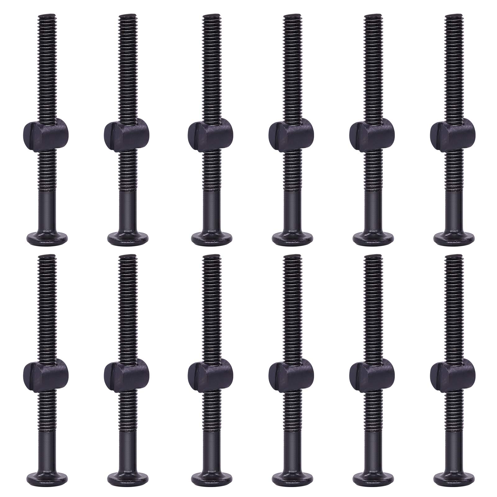 Swpeet 25Pcs M6x70mm Crib Screws with Allen Wrench - Baby Bed Furniture Hardware for DIY Assembly