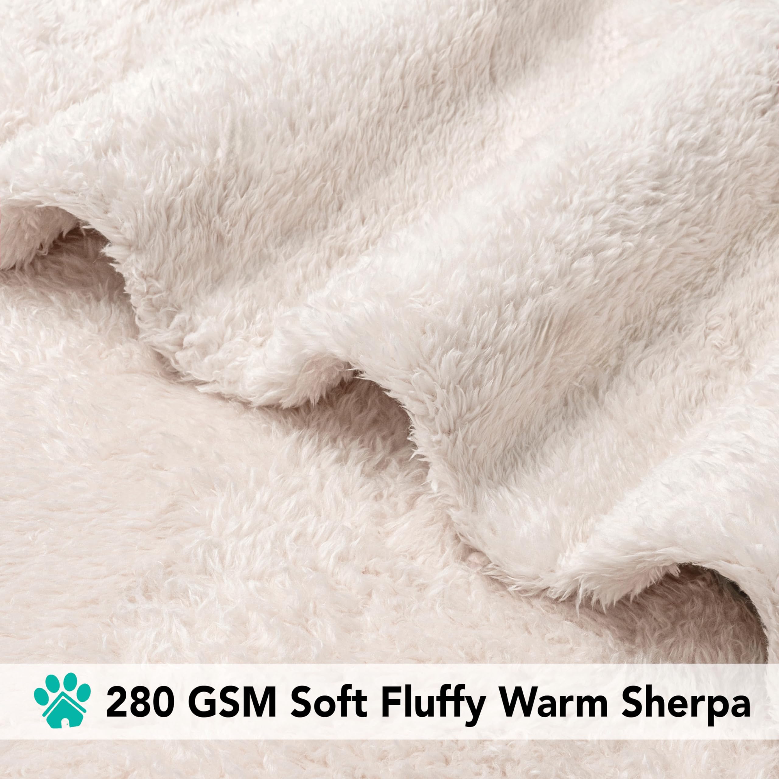 PetAmi Soft Fluffy Dog Blanket for Small Dogs & Cats - Washable Sherpa Fleece for Couch & Bed