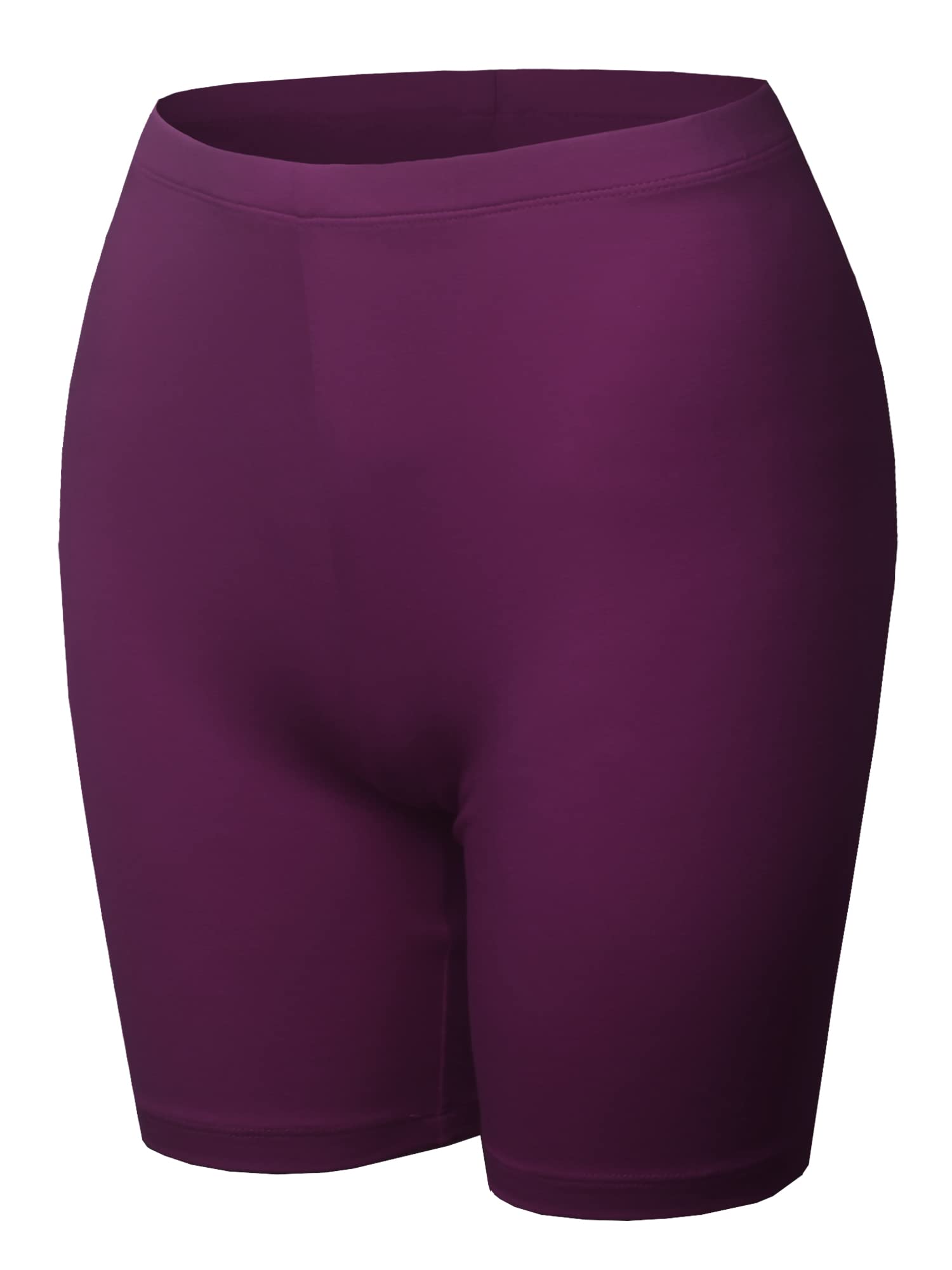Emma Women's Essential Cotton Mid Rise Biker Shorts - Activewear for Yoga, Running & Daily Wear - Comfortable Stretch Workout Shorts for Women