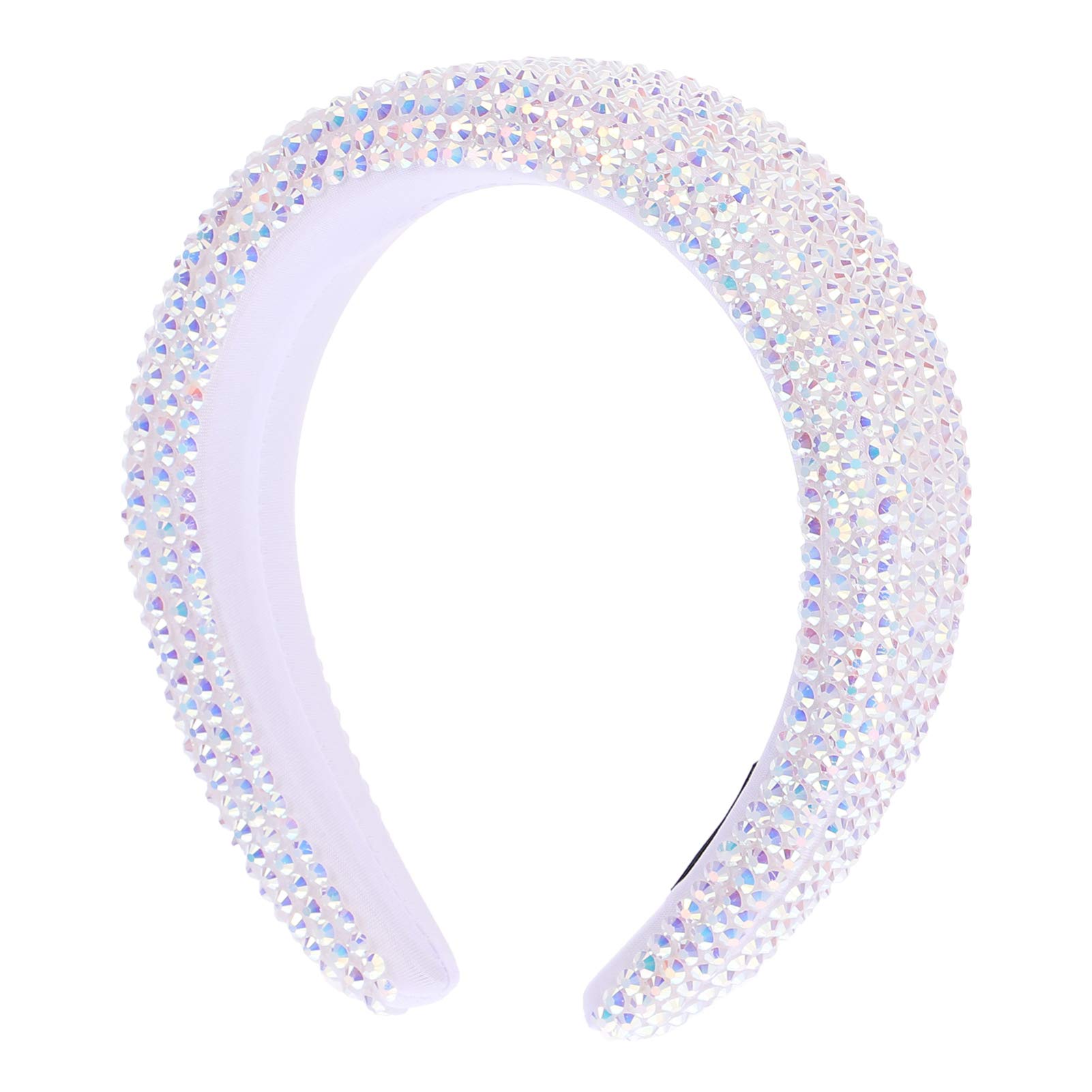 Sparkling Crystal Beaded Diamond Wide Brim Headband for Women - Elegant Party Headwear & Wedding Accessory - Perfect for Bridal, Prom, Evening Gala and Special Occasions