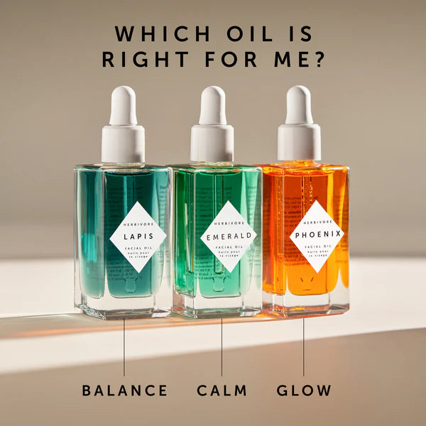 EMERALD Calming Facial Oil for Sensitive Skin - Organic & Natural Anti-Aging Face Oil with Rosehip & Jojoba - Perfect for Dry Skin Care & Nighttime Routine