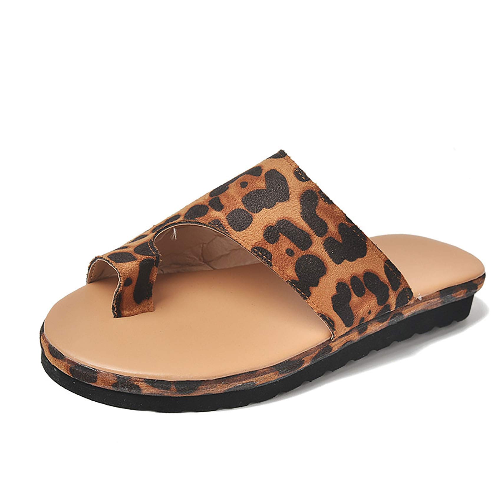 **Women's Orthopedic Bunion Sandals - Comfortable Bunion Corrector Flat Shoes with Toe Ring - Open Toe Cute Slides & Flip Flops for Bunions Relief (Size 41) - Perfect for Walking, Travel & Summer Outfits**