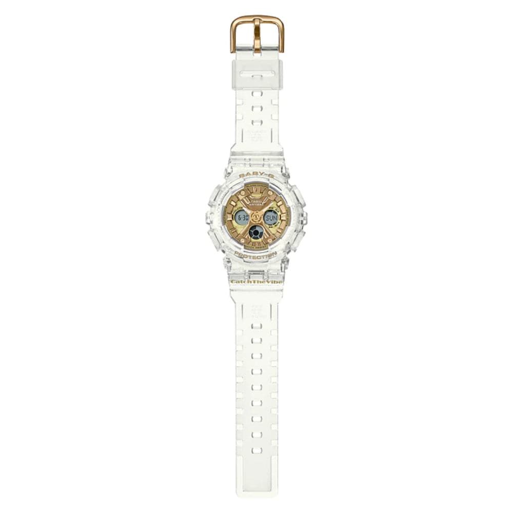 CASIO BABY-G BA-130CVG-7ADR Women's Digital Sport Watch with White Resin Strap - Waterproof, Shock Resistant for Running, Swimming & Outdoor Activities