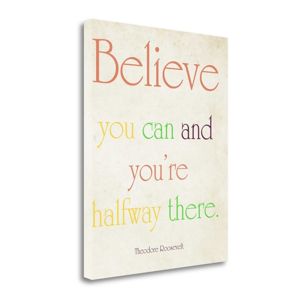 Believe You Can by Sylvia Coomes - Inspirational Fine Art Giclee Print on Gallery Wrap Canvas, Ready to Hang Wall Decor for Living Room, Bedroom & Office