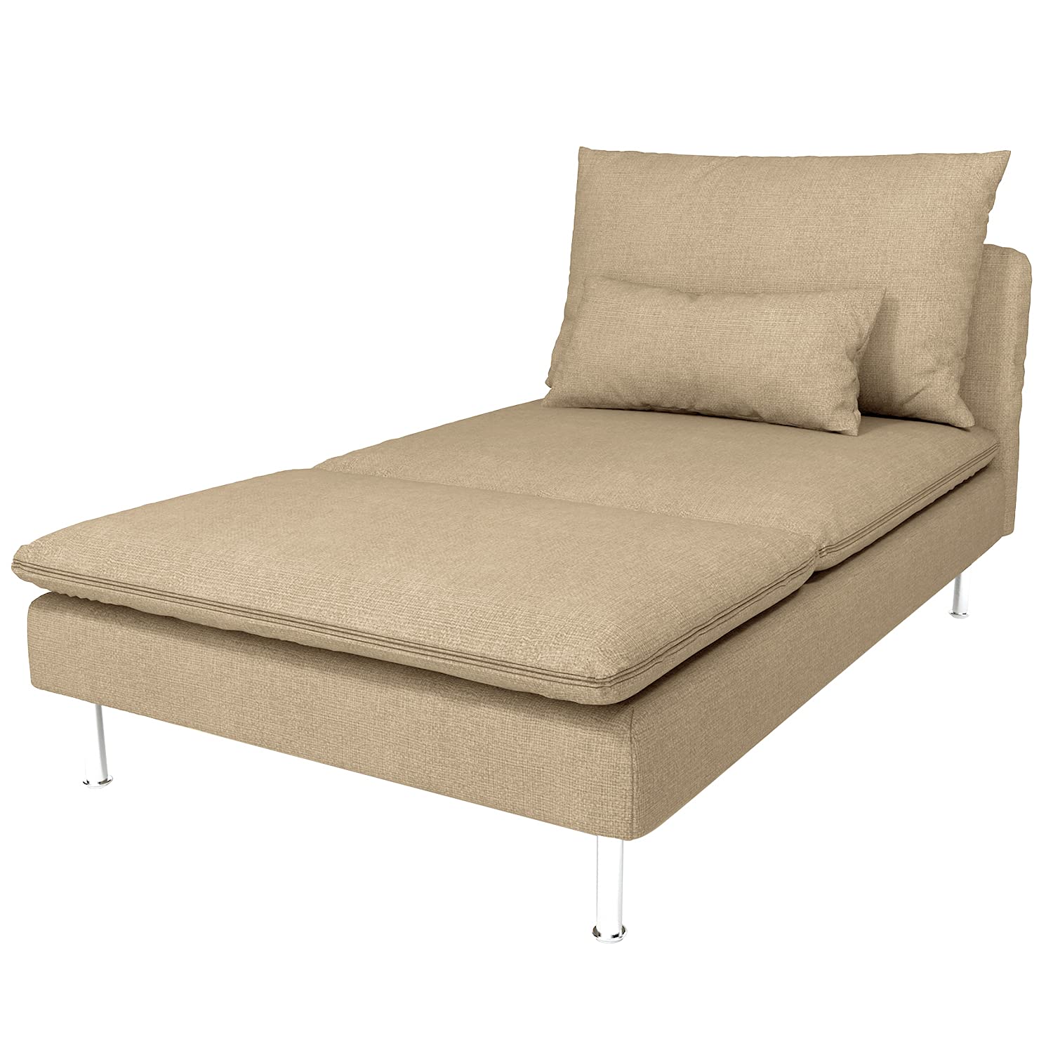 CRIUSJA Sofa Slipcover for IKEA Soderhamn Chaise Longue - Stretchable Couch Cover with Cushion Cover for 1-Seater Sectional (Size S-4, Chaise) - Perfect for Living Room, Home Theater & Lounge Areas