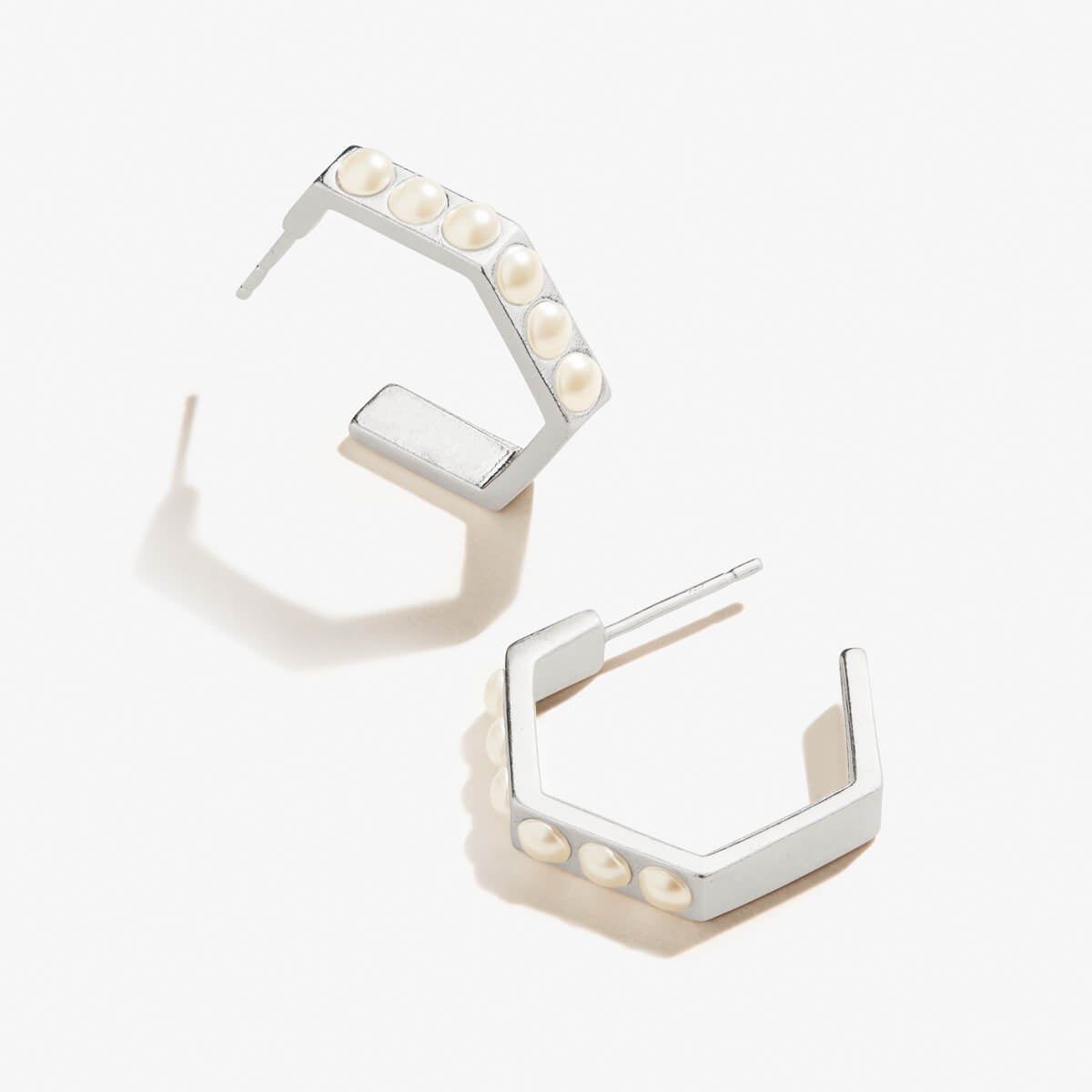 Honeycomb Huggie Hoop Earrings for Women - Gold & Silver Small Huggie Earrings for Daily Wear, Gift Giving & Special Occasions