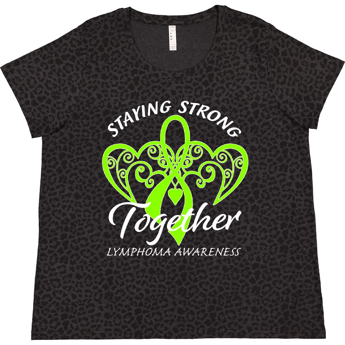 Lymphoma Awareness 'Staying Strong Together' Women's Plus Size T-Shirt - Comfortable Cancer Support Tee for Survivors, Caregivers & Awareness Events