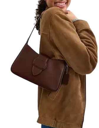 Coach Eliza Shoulder Bag with Zipper Closure - Stylish Leather Crossbody Purse for Women | Perfect for Work, Travel & Everyday Use