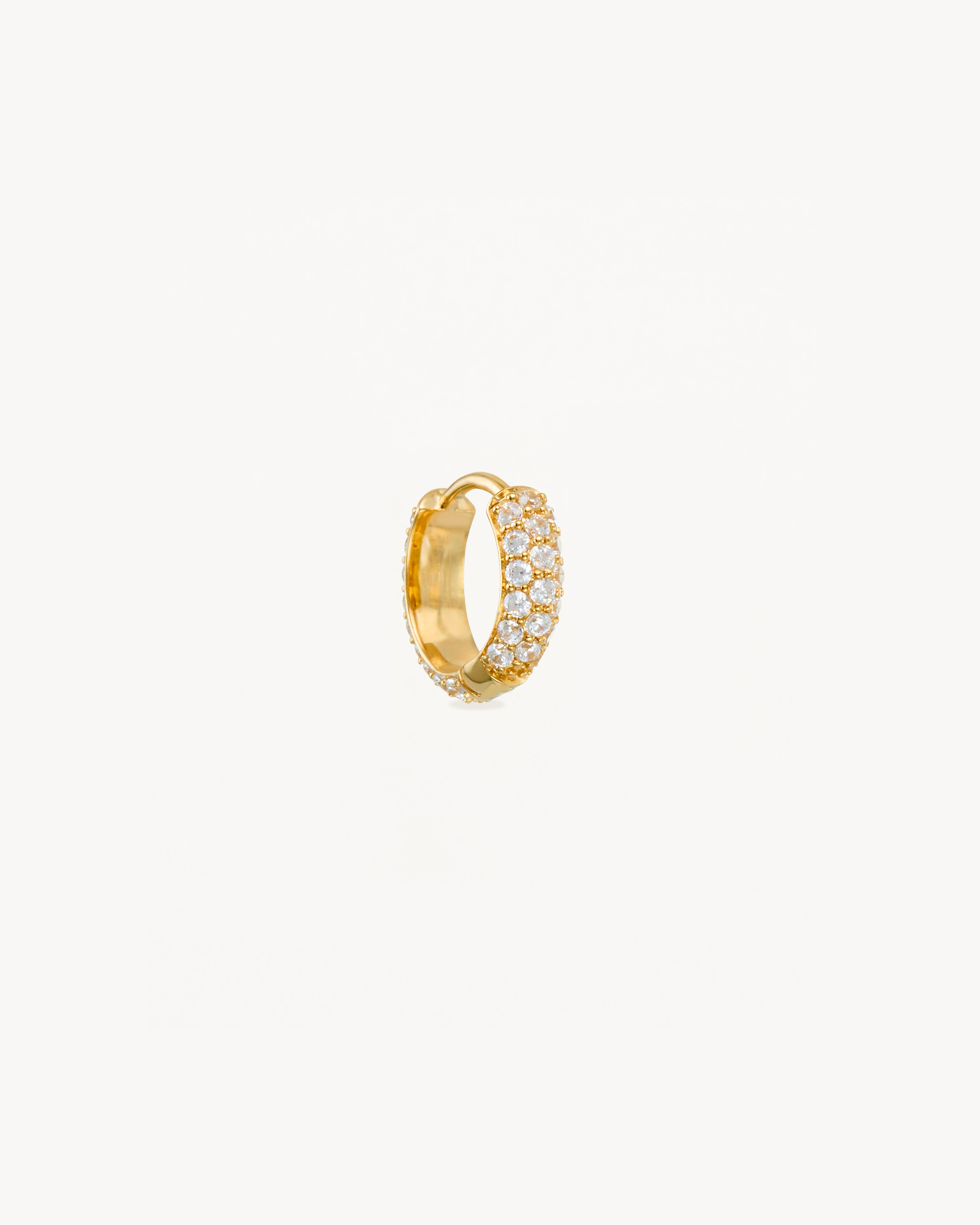 14K Solid Gold Hoop Earrings with Lab-Grown Diamonds - Sparkling Light Catcher Hoops for Women, Perfect for Parties, Weddings & Everyday Elegance