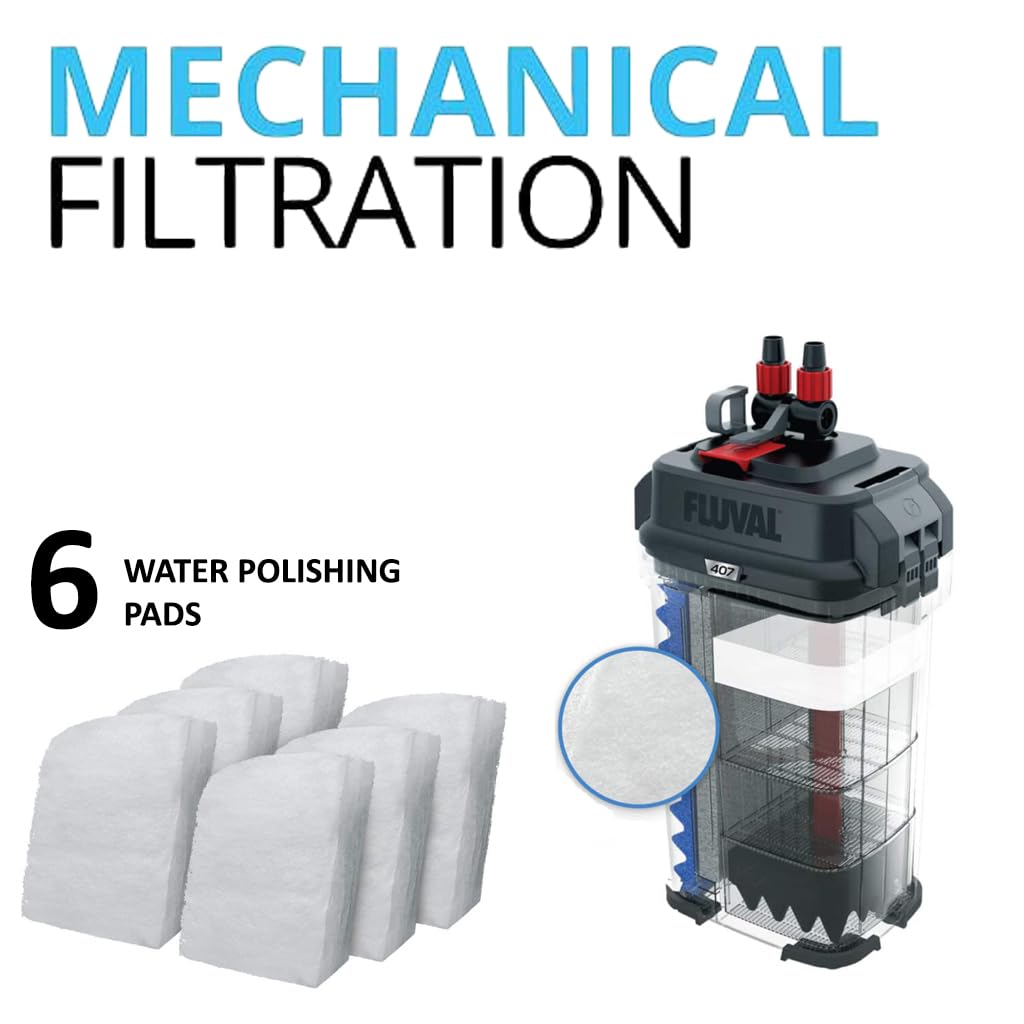 Fluval 406/407 Canister Filter Maintenance Kit - Semi Annual Replacement Media Bundle (8 Items) for Aquarium, Fish Tank & Pond Filtration System