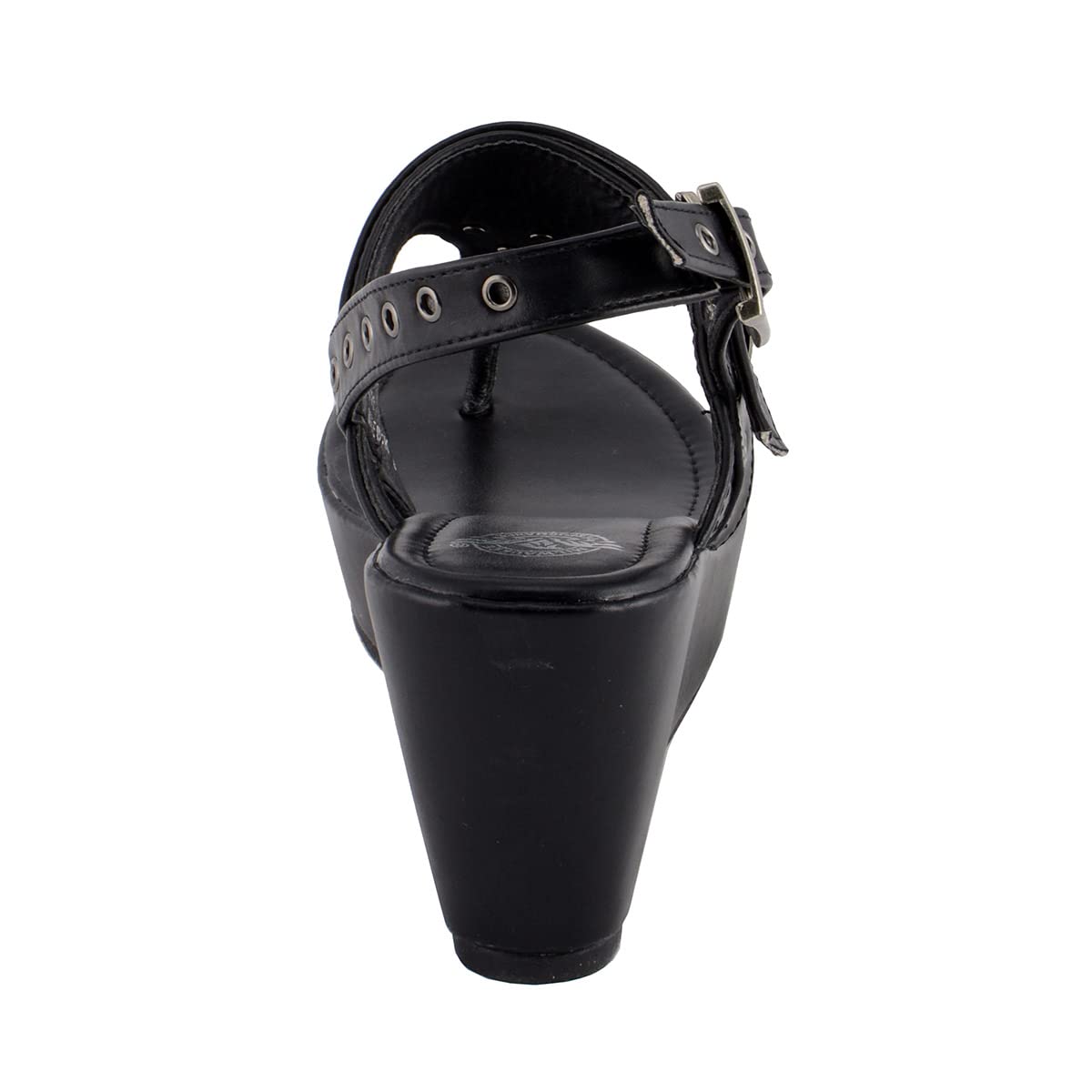 Milwaukee Leather Women's Buckle Strap Wedge Sandals - Comfortable Summer Casual Shoes for Walking, Beach & Outdoor Activities