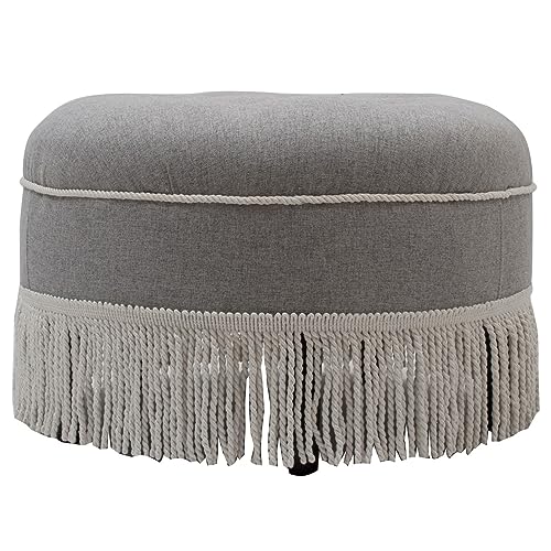 Light Gray Polyester With Ivory Trim