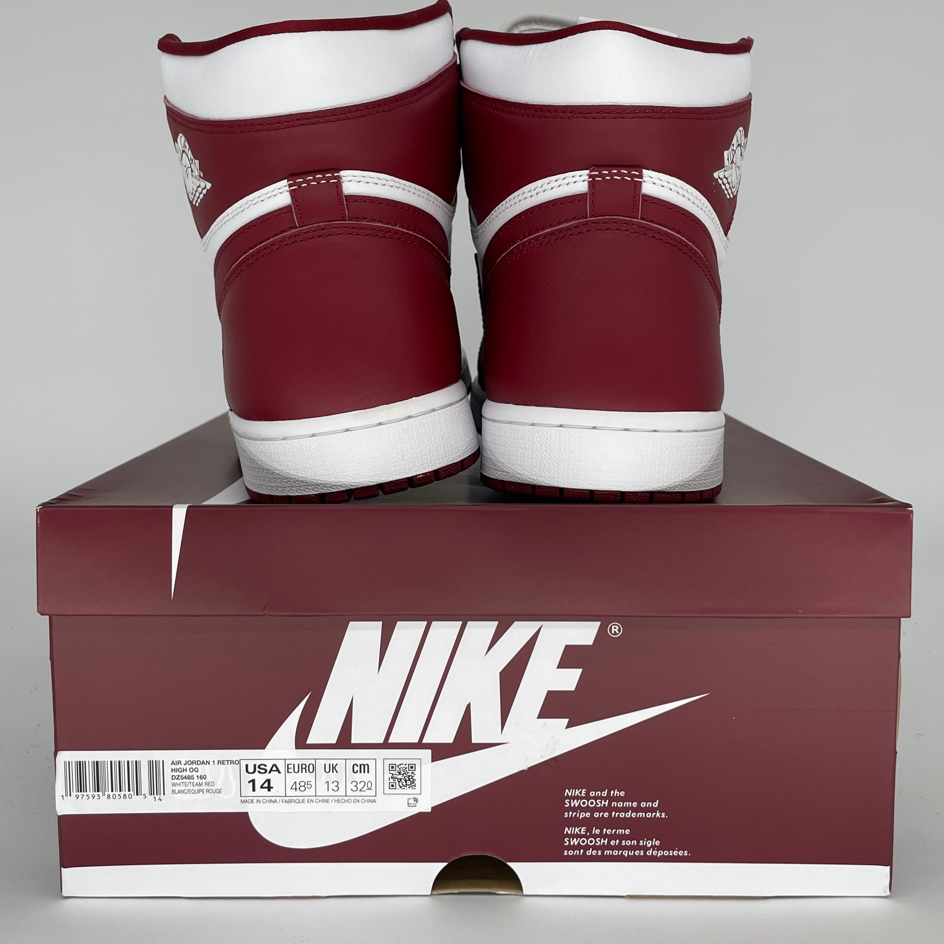 Authentic Air Jordan 1 Artisanal Team Red Basketball Shoes - Men's Size 14 (DZ5485-160) - Perfect for Streetwear Fashion & Sneaker Collectors