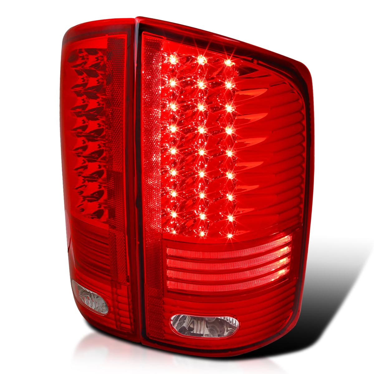 Spec-D Tuning LED Red Tail Lights for 2002-2006 Dodge Ram 1500/2500/3500 - Left & Right Pair Assembly - Durable & Bright Replacement for Night Driving & Enhanced Safety