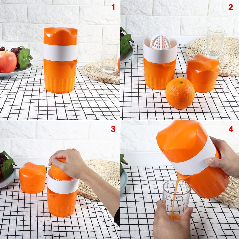 Premium Manual Citrus Juicer - Handheld Orange, Lemon & Lime Squeezer - Fresh Fruit Juice Extractor for Cocktails, Baking & Healthy Drinks