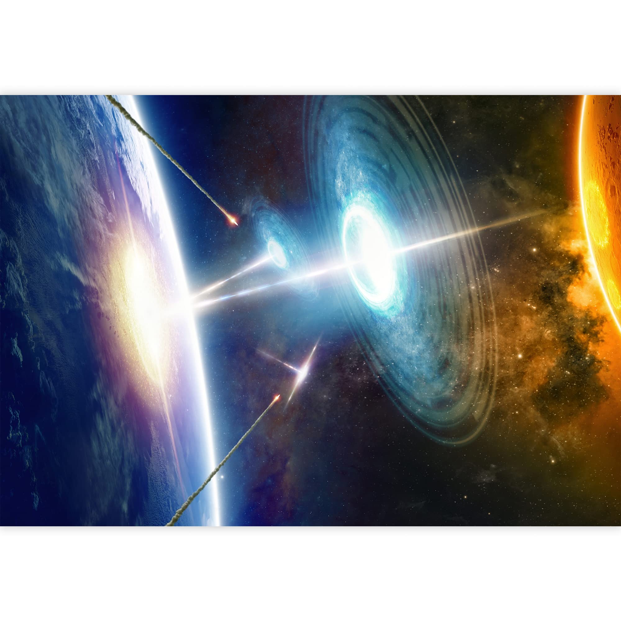 Removable Peel and Stick Wallpaper - Giant Universe Planets Wall Mural (100x144 inches) for Bedroom Decor | Perfect for Kids Rooms, Nursery, Dorm & Home Office