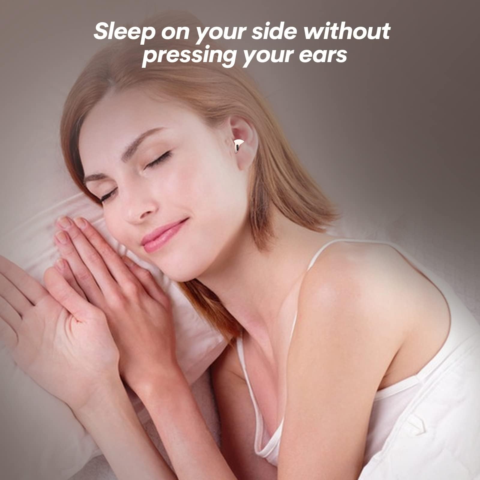Smallest Invisible Wireless Bluetooth Earbuds for Sleeping - Mini Hidden Ear Buds for Small Ears | Comfortable Sleep, Work & Travel Use