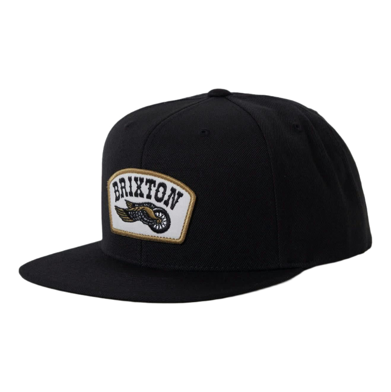 BRIXTON Roller Snapback Hat for Men & Women - Adjustable Black Baseball Cap for Outdoor Sports, Casual Wear & Street Fashion