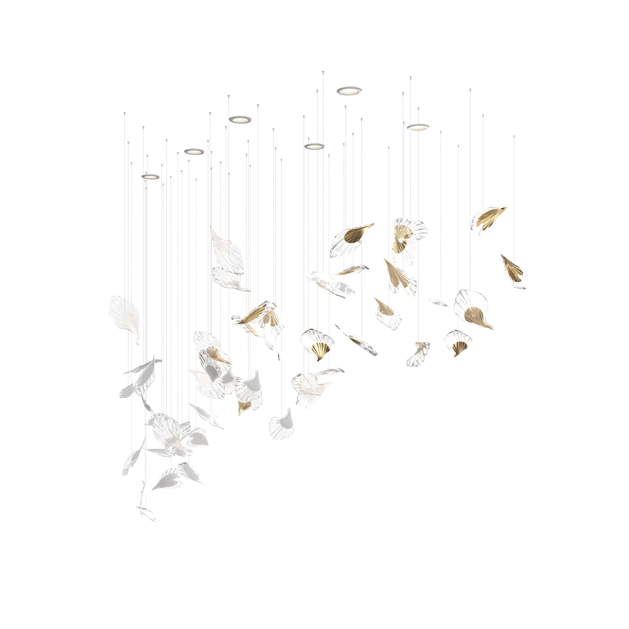 Breezeleaf Crystal Chandelier - Modern Ceiling Light Fixture for Dining Room, Bedroom & Living Room | Elegant Home Decor Lighting | Perfect for Weddings & Interior Design
