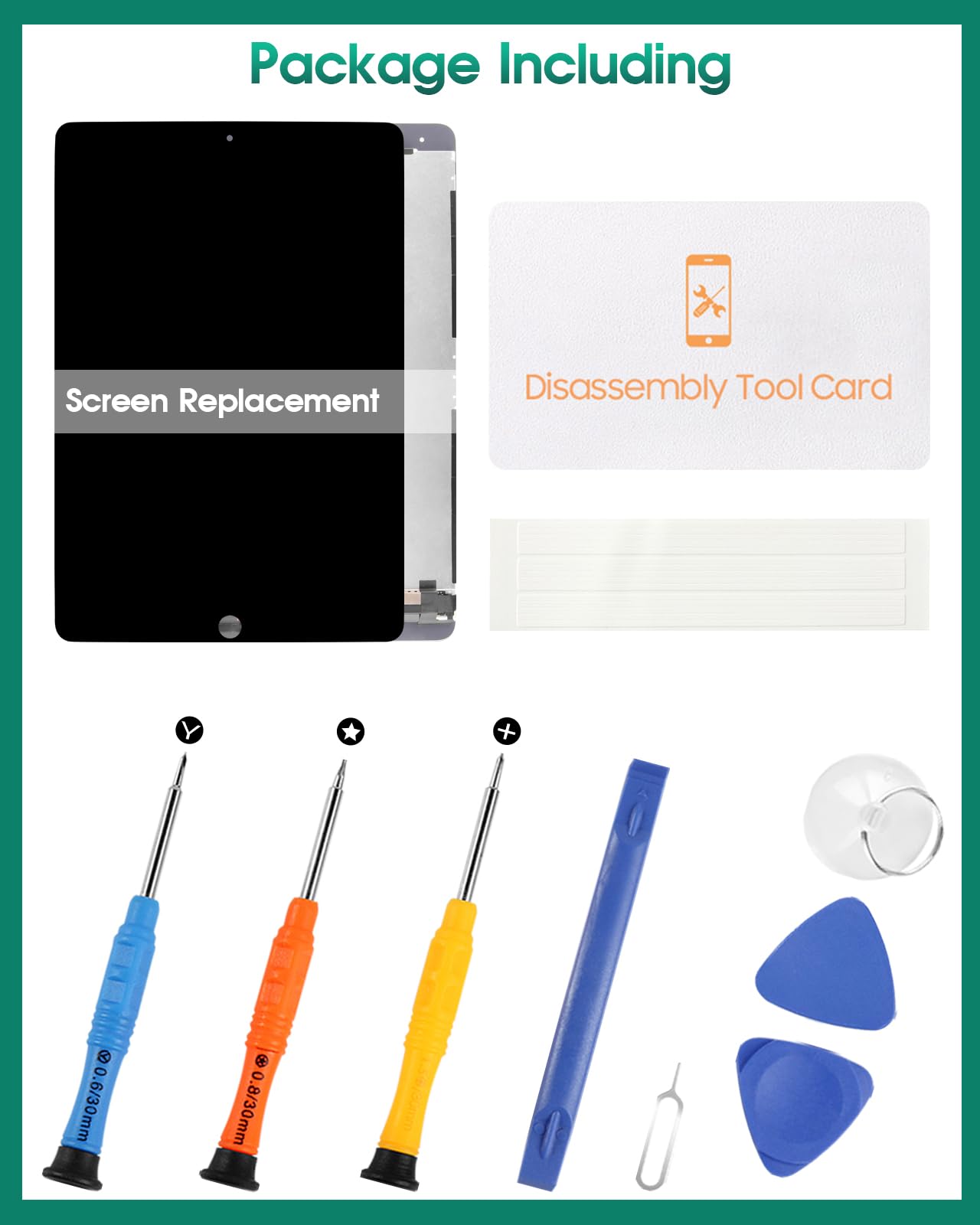 iPad Pro 10.5 Inch A1701 A1709 LCD Screen Replacement with Touch Digitizer - Full Display Assembly for iPad Pro 2nd Gen (No Home Button) - Compatible with EMC 3140 3141 - Perfect for DIY Repair & Tablet Screen Replacement