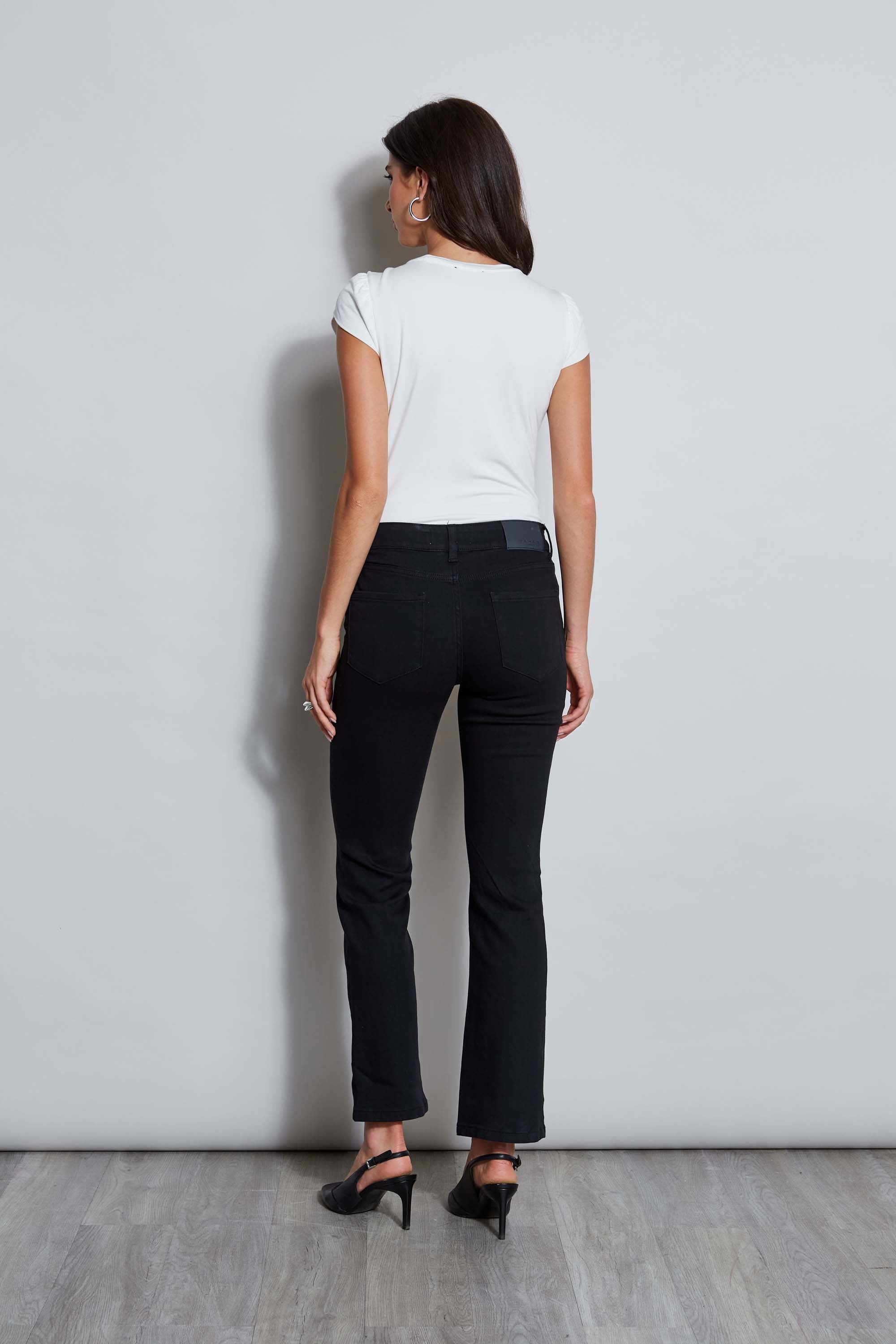 Tahari Women's 28 Fit & Flare Jeans - High Waist Stretch Denim Pants for Casual & Work Wear