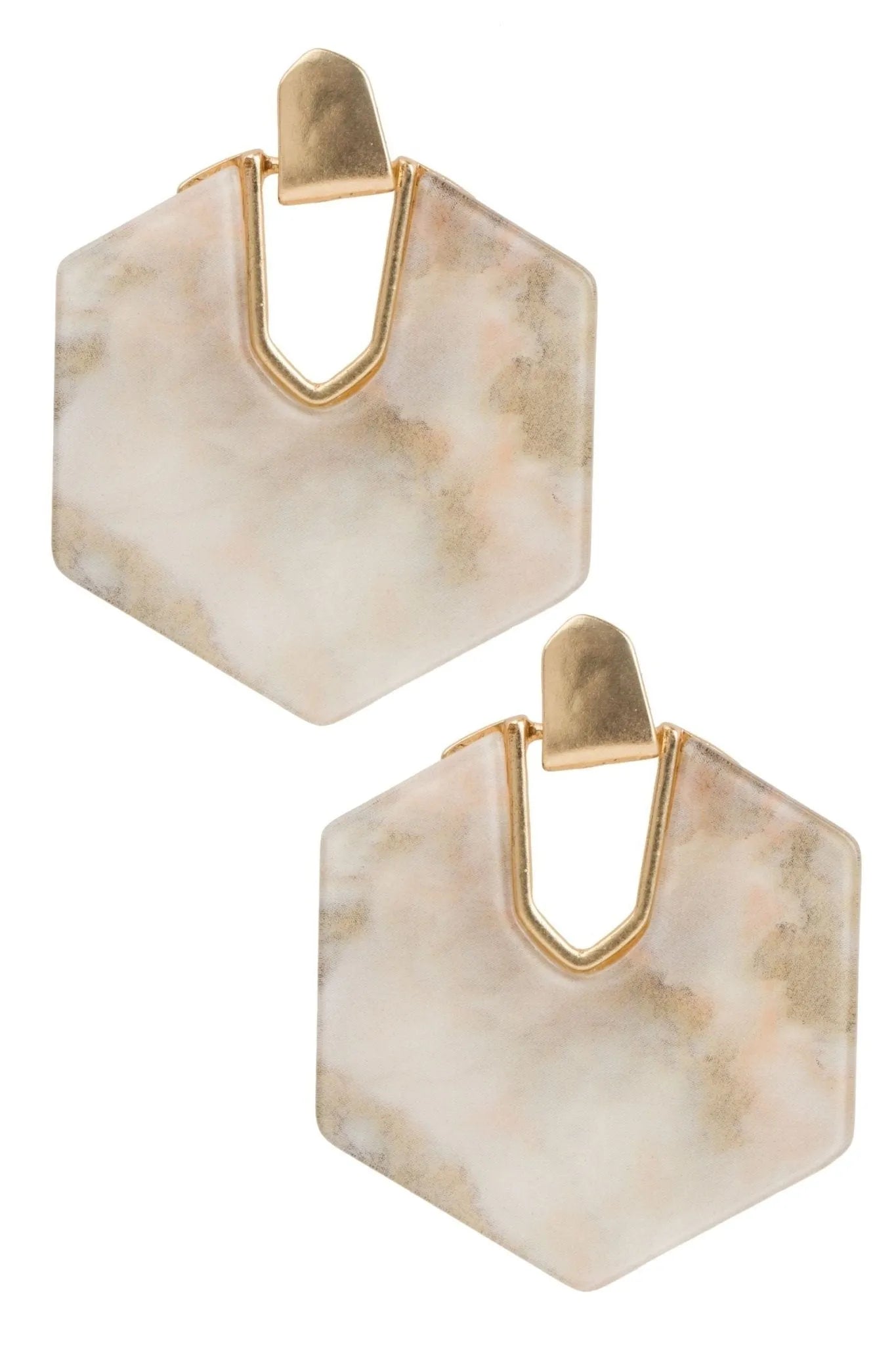 Geometric Stone Statement Earrings for Women - Elegant Boho Dangle Earrings for Party, Wedding & Everyday Wear