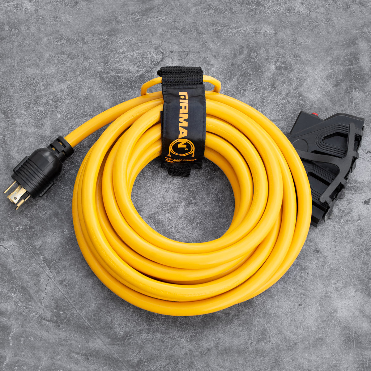 25' Heavy Duty L14-30P to (4) 5-20R Power Cord with Storage Strap | 30 Amp 125/250V Extension Cord for RV, Generator & Camping | Weatherproof Outdoor Power Distribution Solution