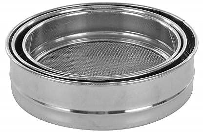 Premium Stainless Steel Flour Sieve Set - 3-Piece (Large, Medium, Small) for Baking, Cooking & Sifting - Gold Star Design - Perfect for Home Kitchens & Bakeries