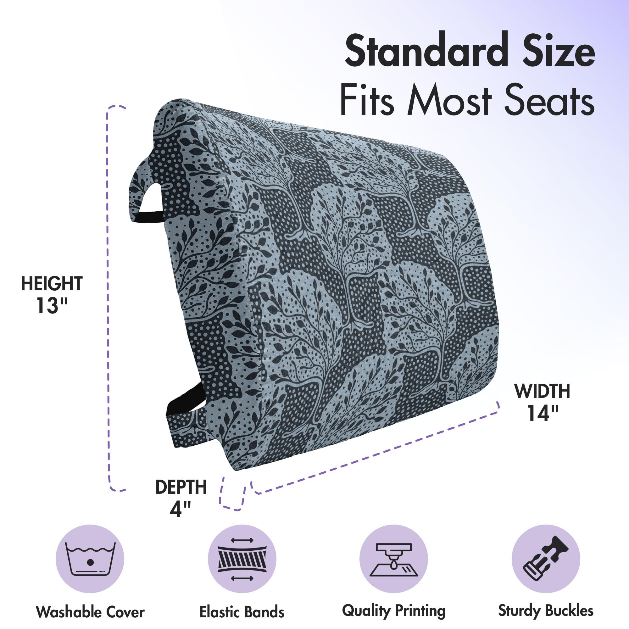 Ambesonne Lumbar Support Pillow for Office Chair & Car Seat - 14