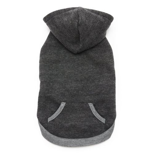 Men's Gray Drawstring Hoodie - Soft Cotton Pullover Hooded Sweatshirt for Casual Wear & Outdoor Activities