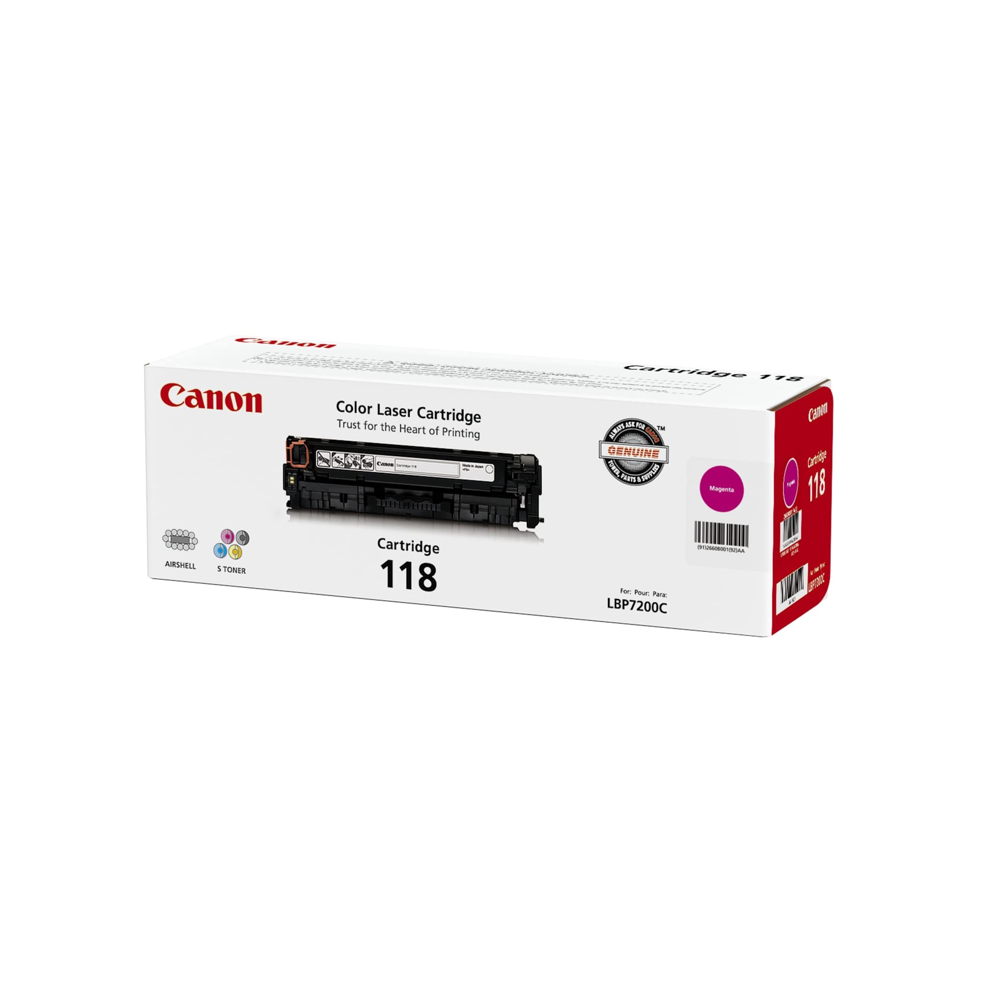 Canon 118 Magenta Toner Cartridge (2660B001AA) - High Yield Replacement for Canon Printers | Perfect for Office & Home Printing Needs