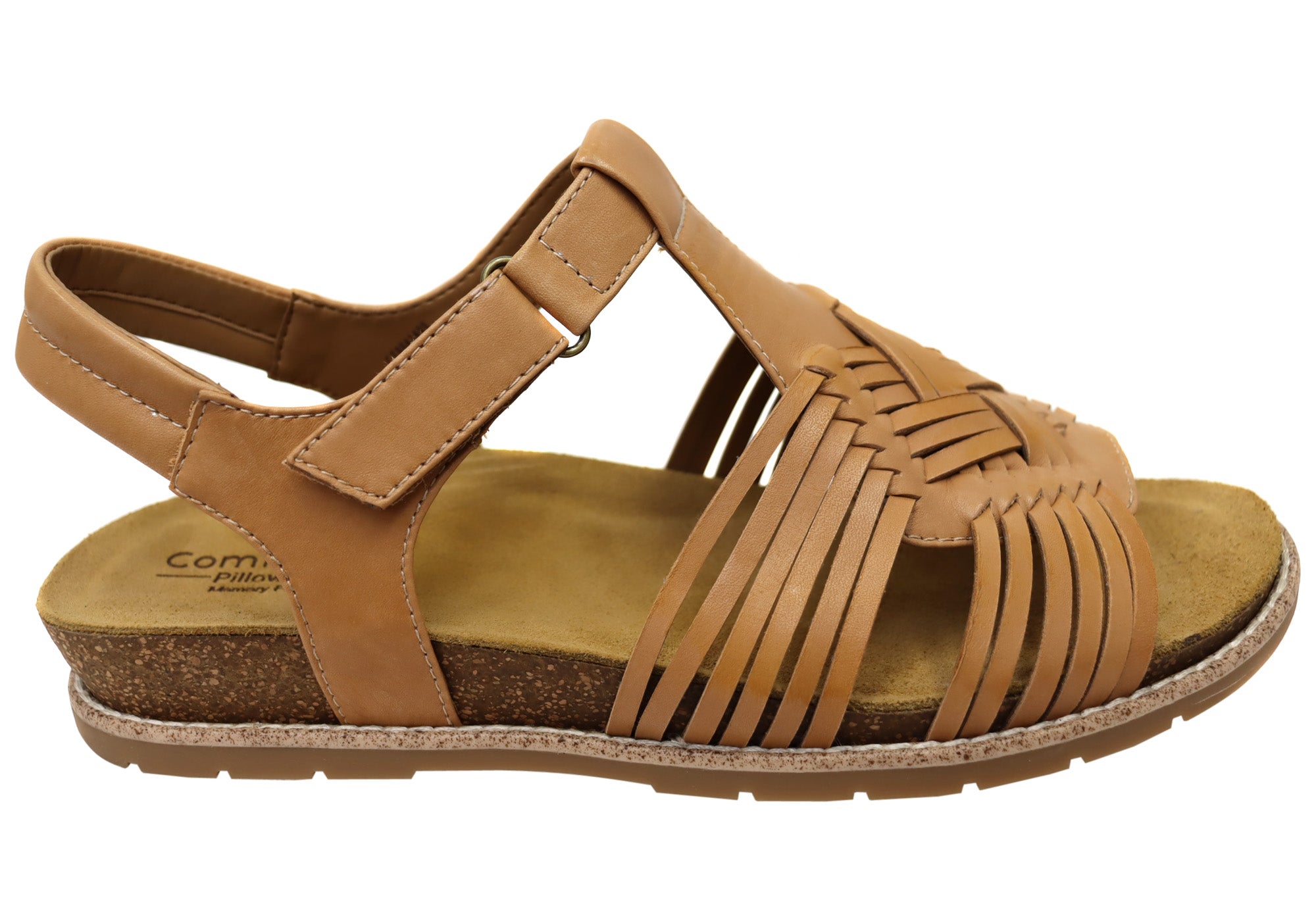 Comfortiva Gladia Women's Wide Fit Leather Sandals with Comfort Footbed - Perfect for Summer Walking, Beach Vacations & Casual Outings