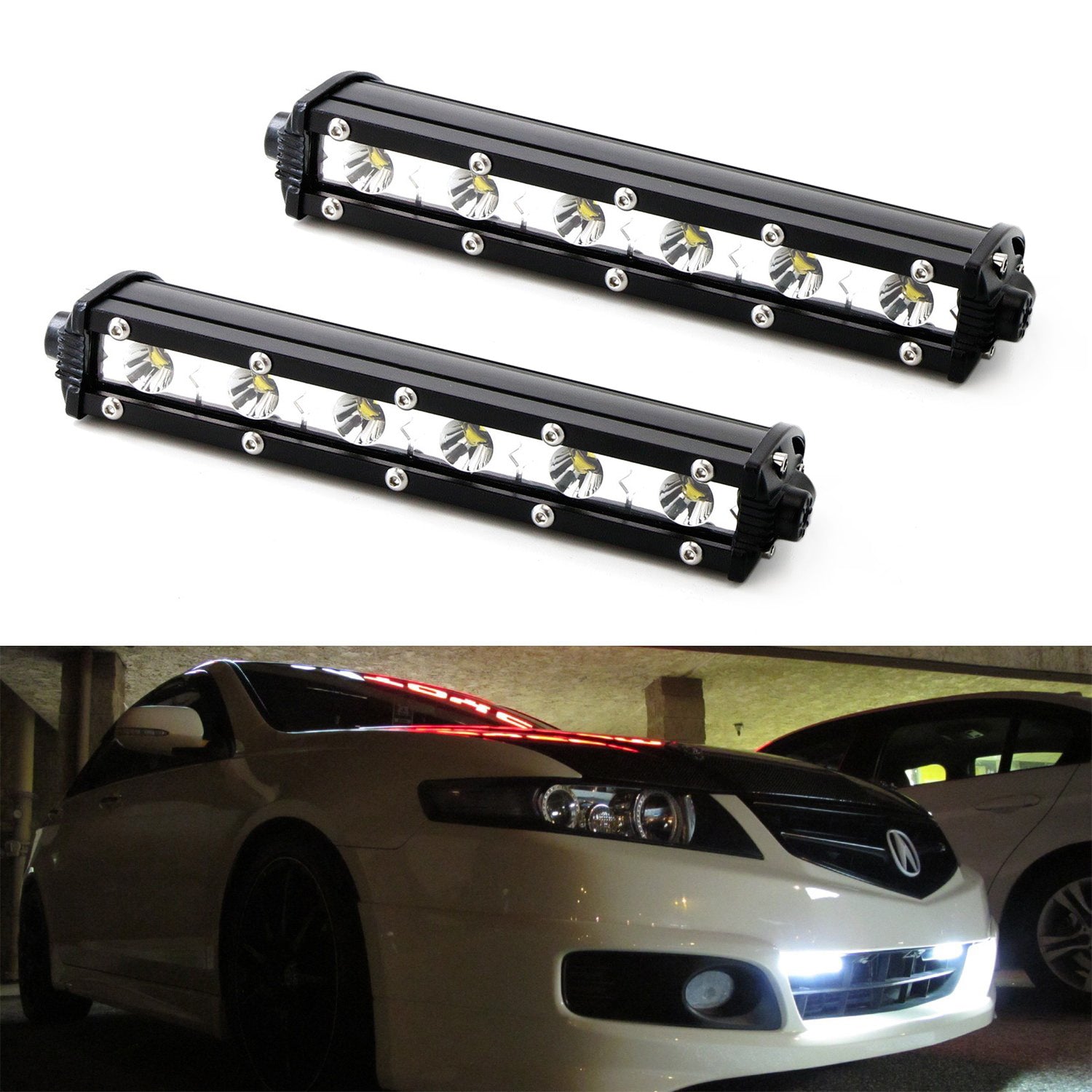 18W High Power CREE LED Daytime Running Lights Kit with Relay Wire Harness - Universal Car DRL for Improved Visibility & Safety (Perfect for Trucks, SUVs, and Sedans)