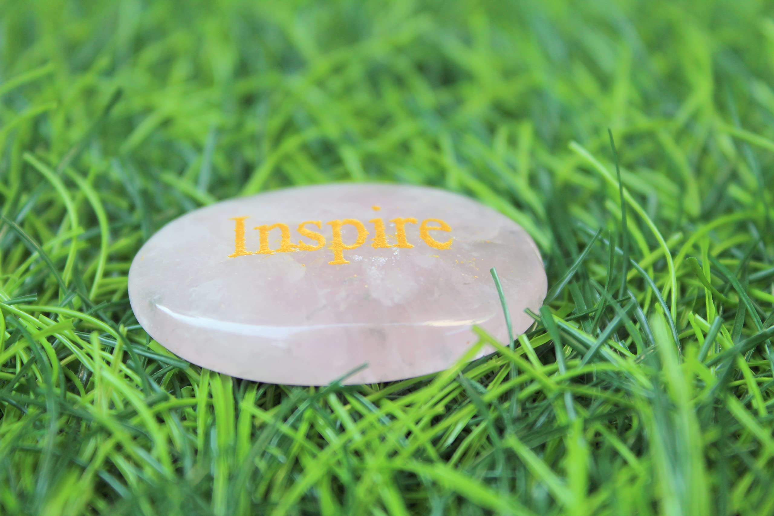 ENERGISED Rose Quartz Inspire Zibu Symbols - Angelic Reiki Healing Stones for Money Attraction & Prosperity | Spiritual Meditation, Home Decor, Gift for Crystal Lovers