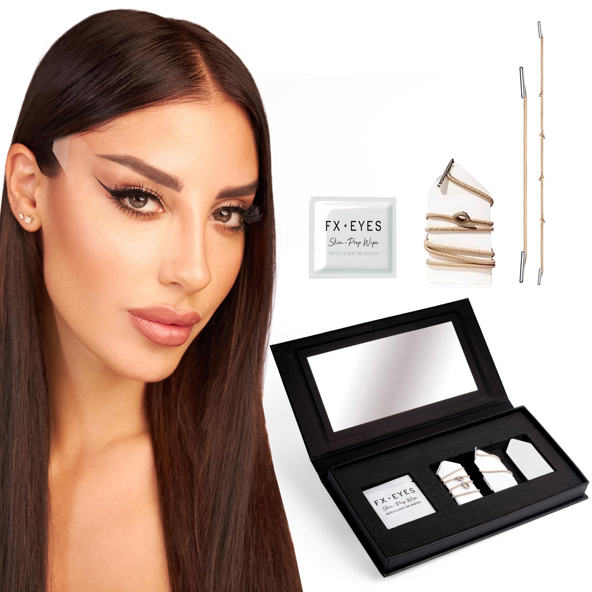 All In One Face Lift Tape - Invisible Lifting Tape with Strings for Sagging Skin & Neck, 40 Beige Tapes - Instant Face Lift for Wrinkles & Double Chin - Perfect for Parties, Weddings & Everyday Use