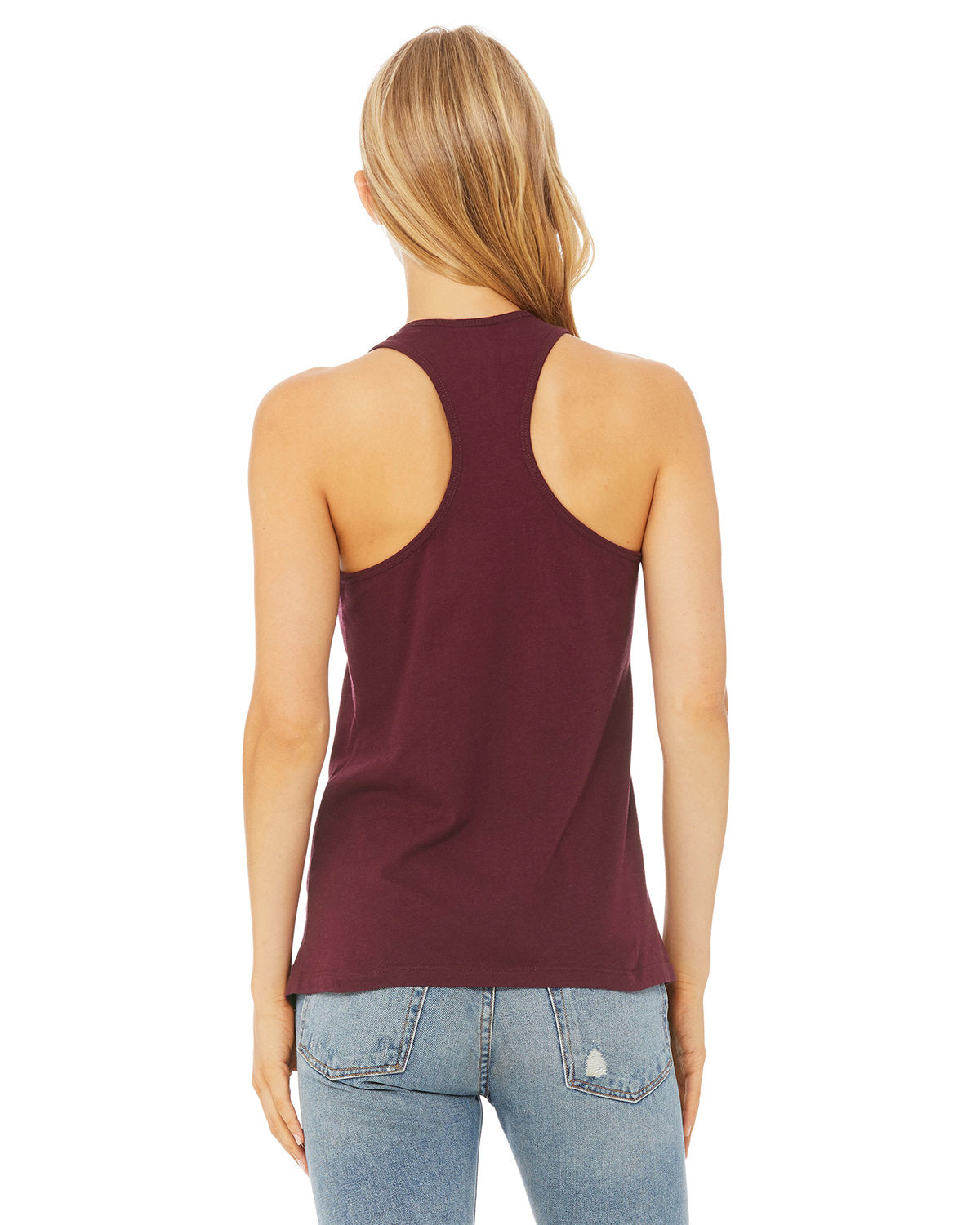 Bella + Canvas B6008 Women's Jersey Racerback Tank Top - Soft & Comfortable Workout Shirt for Yoga, Running, Gym & Casual Wear