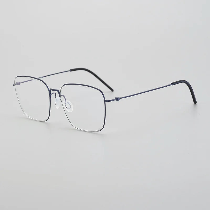 Stylish Black Titanium Square Eyeglasses for Women - Full Rim Frame 5538 | Perfect for Office, Reading & Everyday Wear