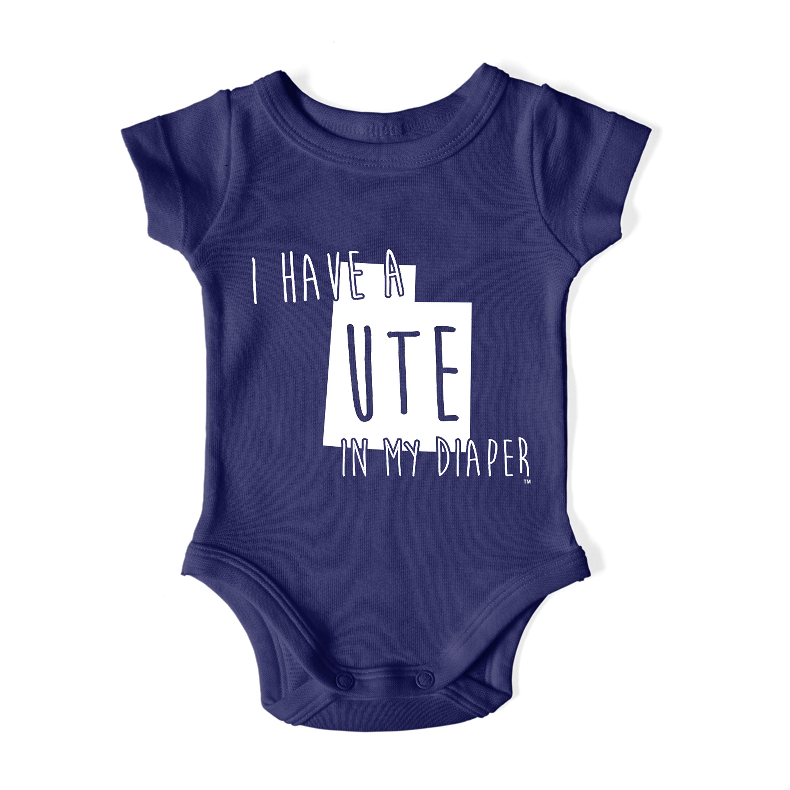 Utah Rival Sports Fans Baby Bodysuit - Cute 'In My Diaper I Have a Ute' Design for Newborns & Infants - Perfect for Game Day, Family Photos & Nursery Outfits
