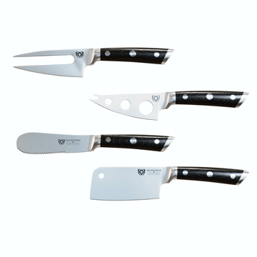 Premium 4-Piece Charcuterie & Cheese Knife Set - Gladiator Series | NSF Certified Stainless Steel | Dalstrong | Perfect for Cheese Boards, Charcuterie Platters & Entertaining
