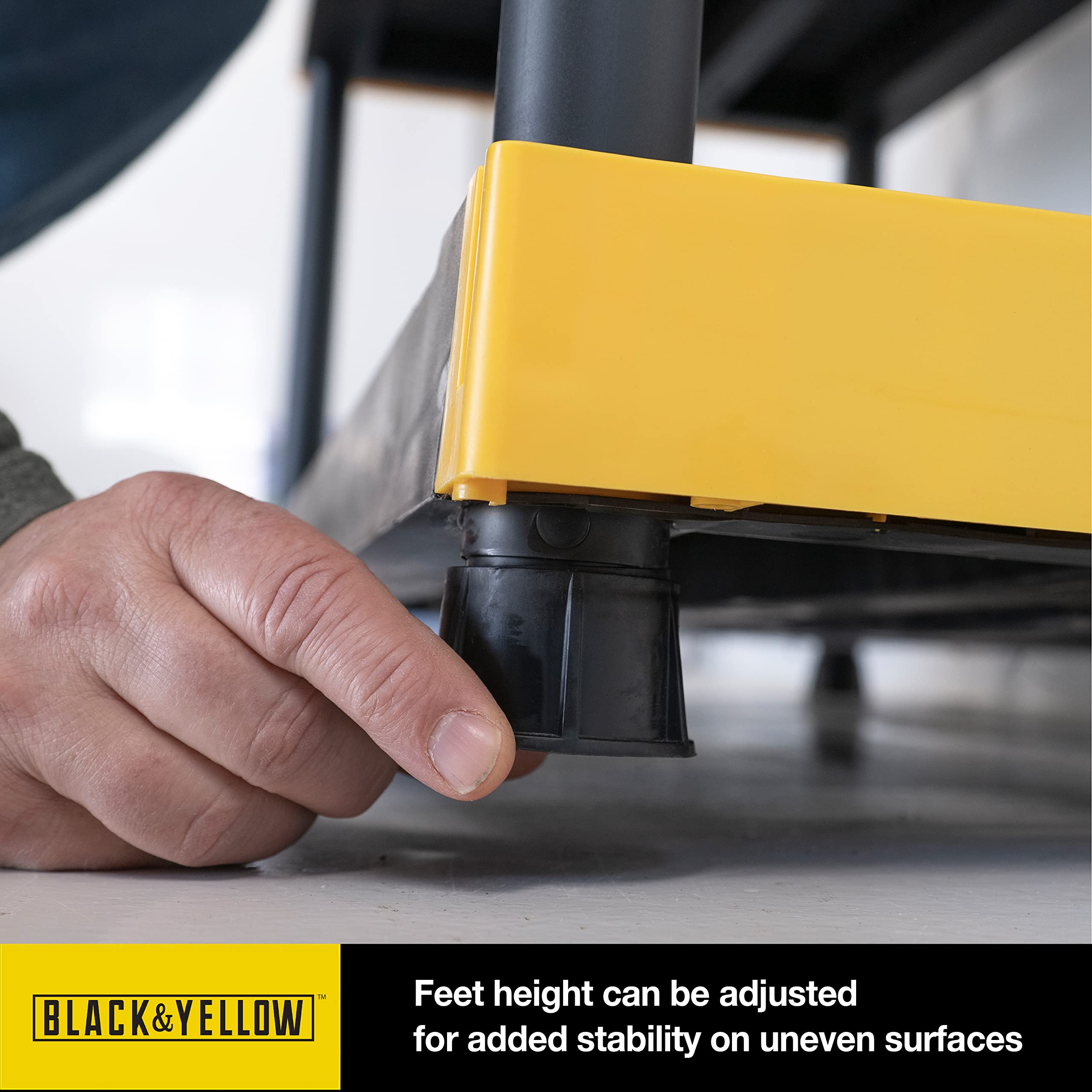 CX Black & Yellow® Heavy Duty Storage Shelving Unit with 27 Gallon Containers (4-Pack) - Ultra Durable Metal Rack for Garage, Warehouse & Home Organization